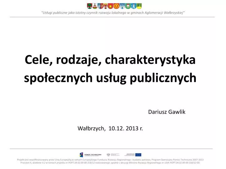 us ugi publiczne jako istotny czynnik rozwoju lokalnego w gminach aglomeracji wa brzyskiej