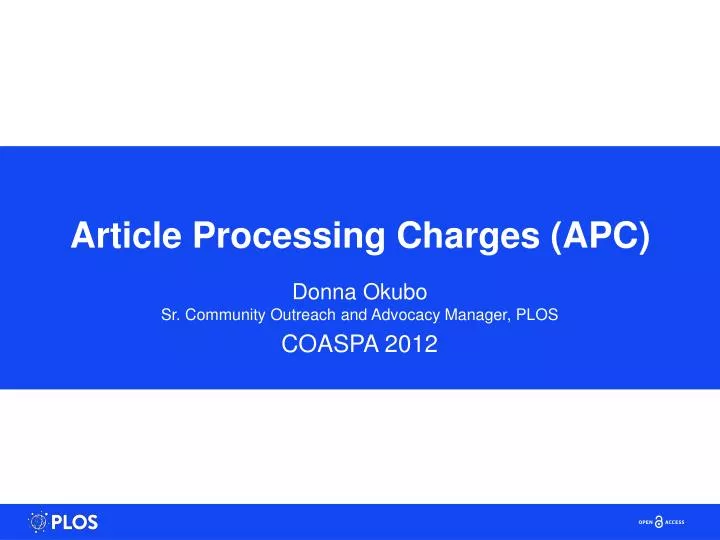 article processing charges apc