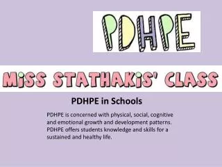 PDHPE in Schools