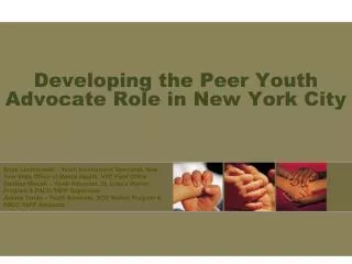 Developing the Peer Youth Advocate Role in New York City