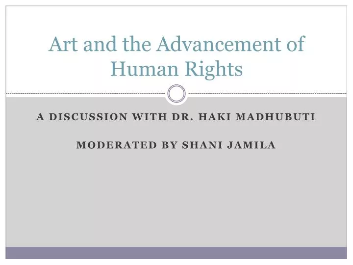 art and the advancement of human rights