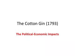 the cotton gin 1793