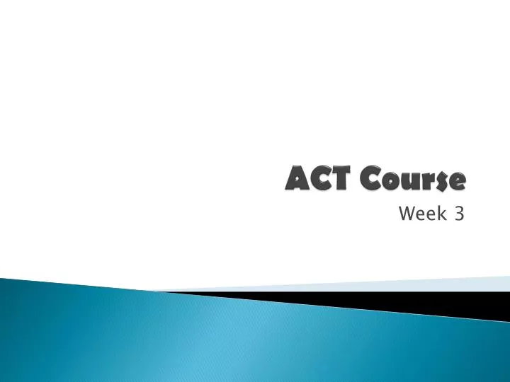 act course