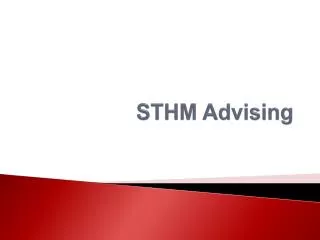 STHM Advising