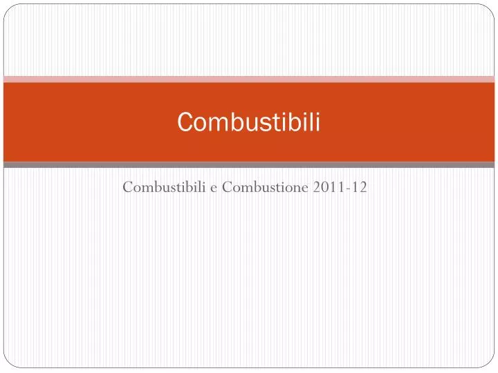 combustibili