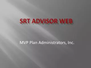 SRT Advisor WEB