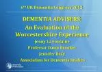 6 th UK Dementia Congress 2012