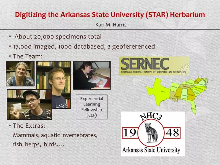digitizing the arkansas state university star herbarium