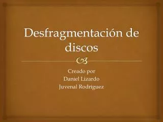 desfragmentaci n de discos