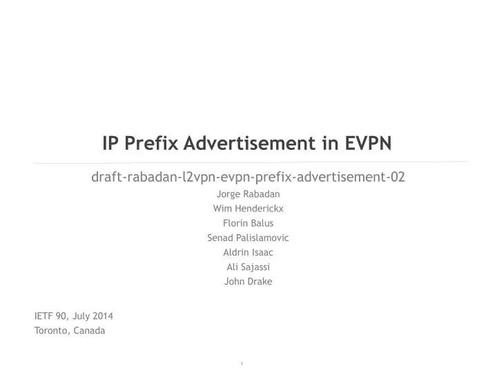 ip prefix advertisement in evpn