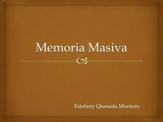 memoria masiva