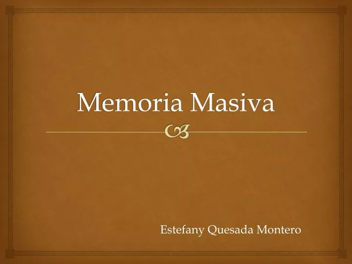 memoria masiva