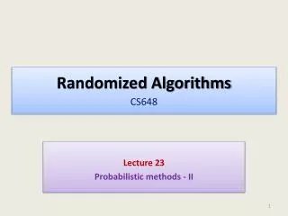 randomized algorithms cs648