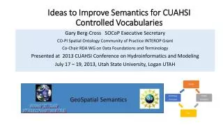 Ideas to Improve Semantics for CUAHSI Controlled Vocabularies