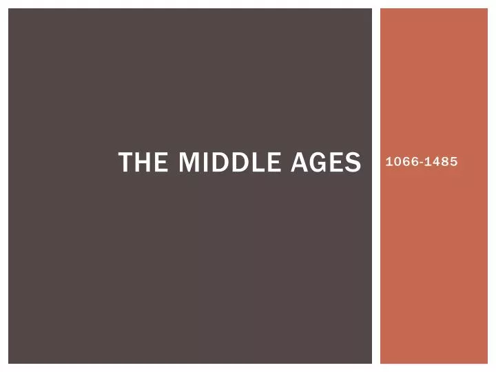 the middle ages