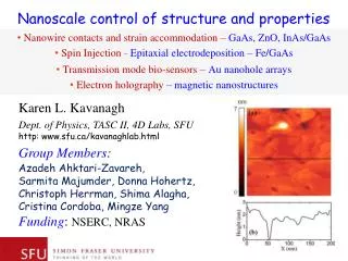 Nanoscale control of structure and properties