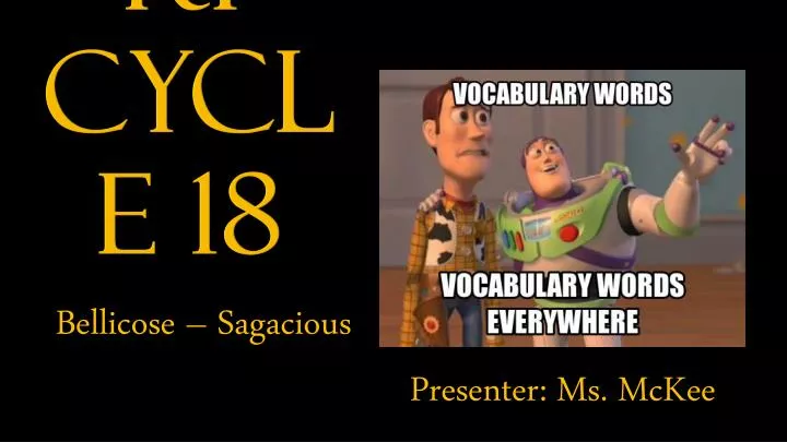 vocabulary cycle 18