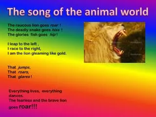 The song of the animal world