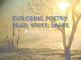 exploring poetry read write share
