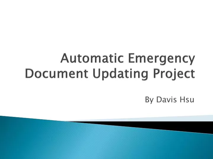 automatic emergency document updating project