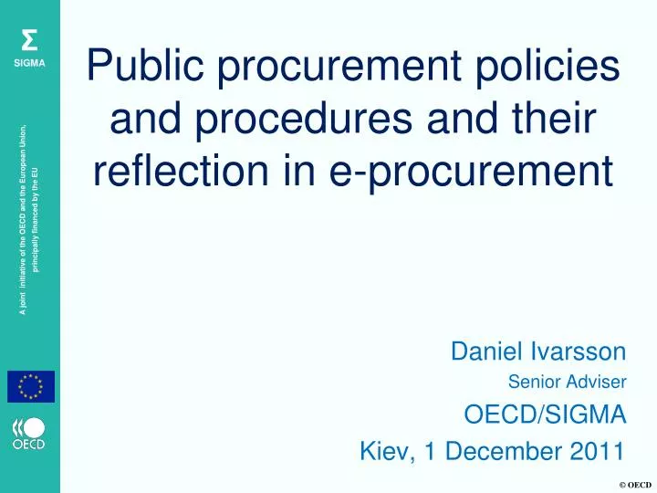 public procurement policies and procedures and their reflection in e procurement