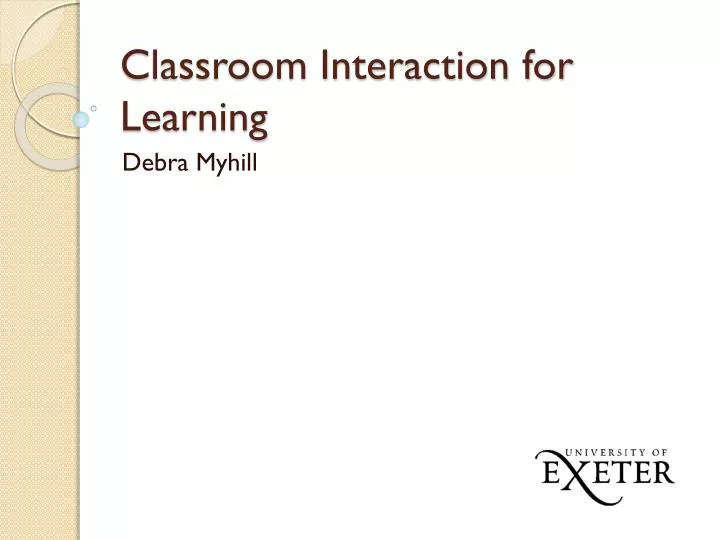classroom interaction for learning