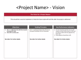 &lt;Project Name&gt; - Vision