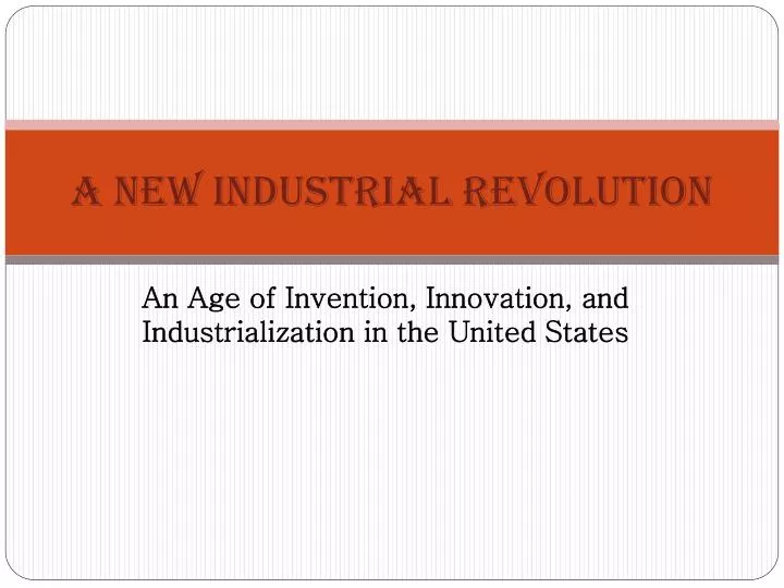 a new industrial revolution