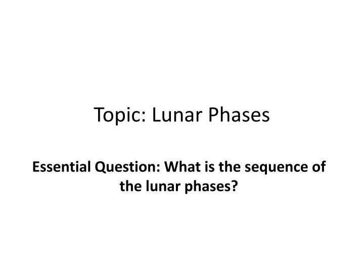 topic lunar phases