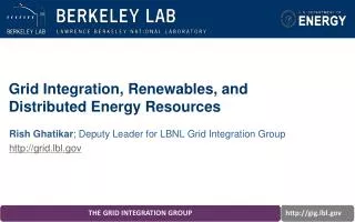 Grid Integration, Renewables, and Distributed Energy Resources