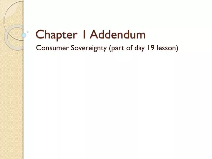 chapter 1 addendum