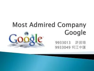 most admired company google