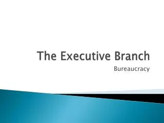 the executive branch