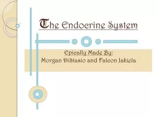 T he Endocrine System