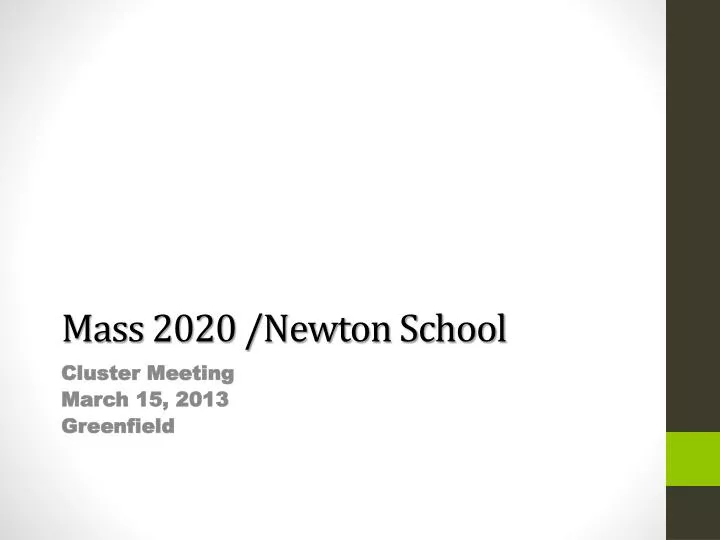 mass 2020 newton school