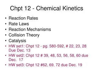 Chpt 12 - Chemical Kinetics