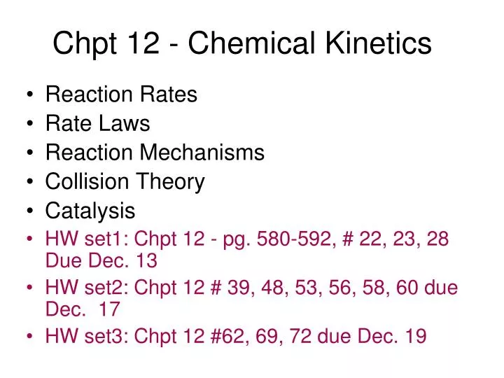 chpt 12 chemical kinetics