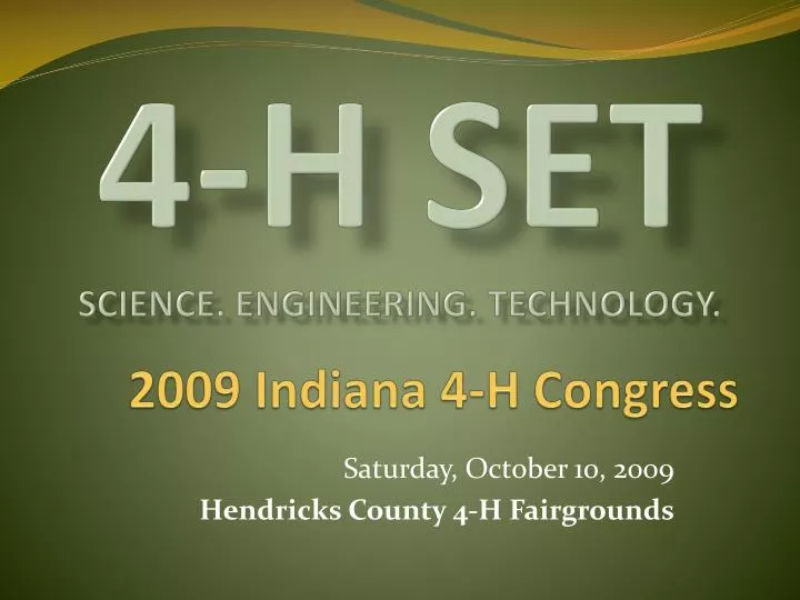 2009 indiana 4 h congress