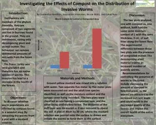 Investigating the Effects of Compost on the Distribution of Invasive Worms