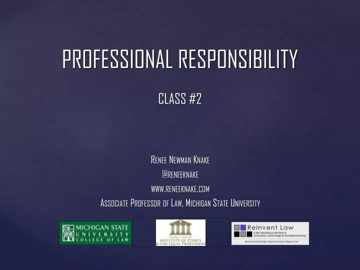 professional responsibility class 2