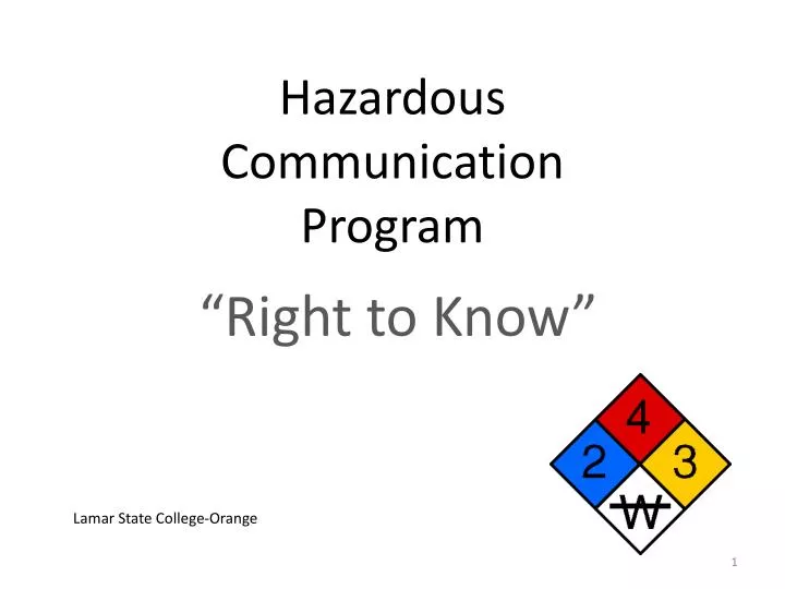 hazardous communication program