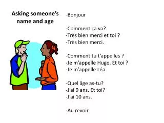 asking someone s name and age