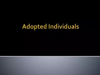 Adopted Individuals