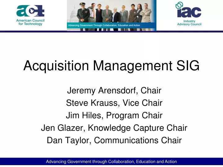 acquisition management sig