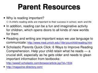 Parent Resources