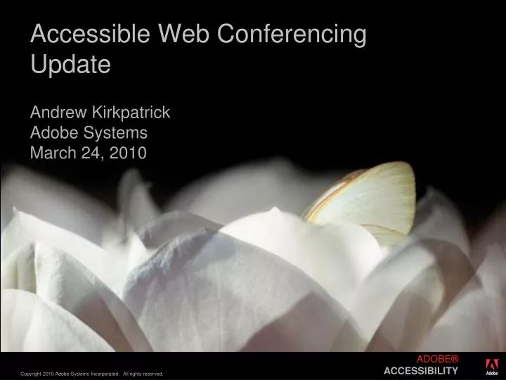 accessible web conferencing update