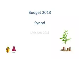 Budget 2013 Synod 14th June 2012