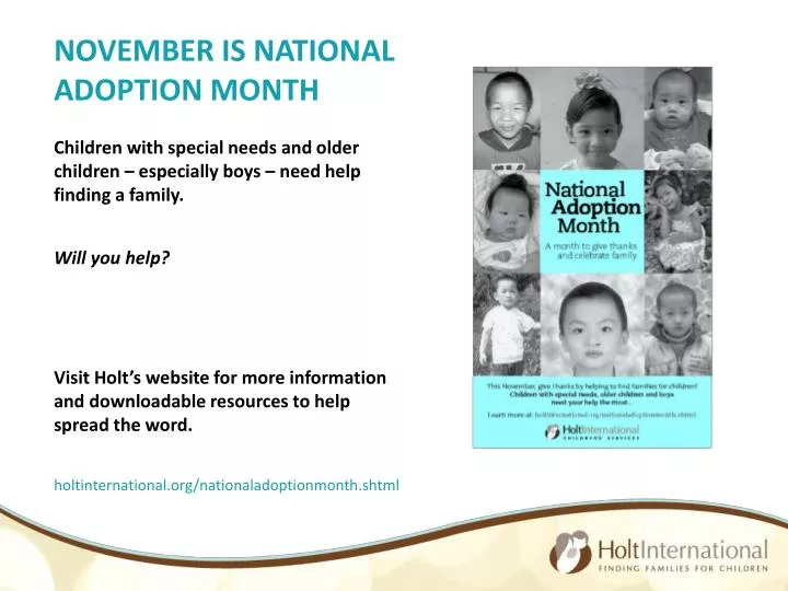 november is national adoption month