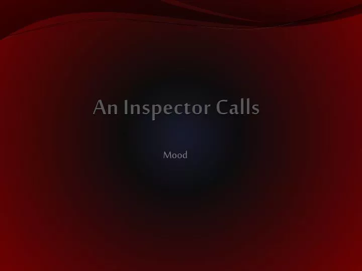 an inspector calls