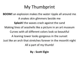 My Thumbprint